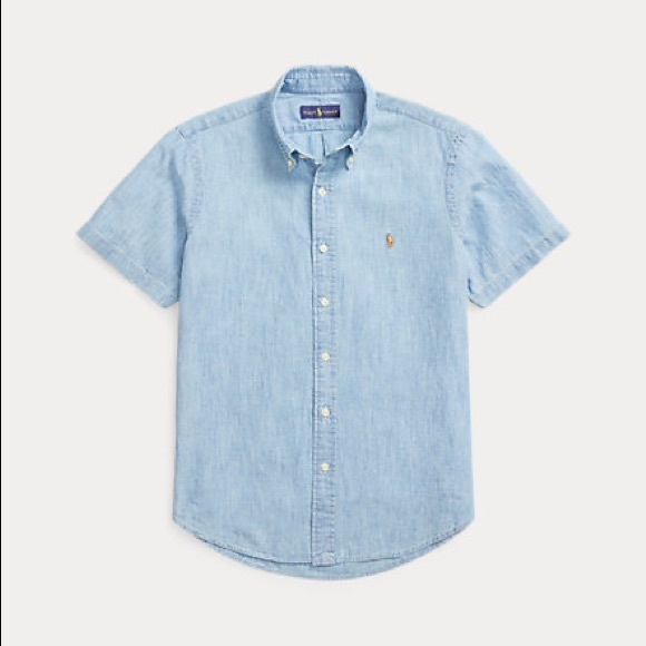 Polo Ralph Lauren Classic Fit Chambray Shirt Size Small - Picture 2 of 13